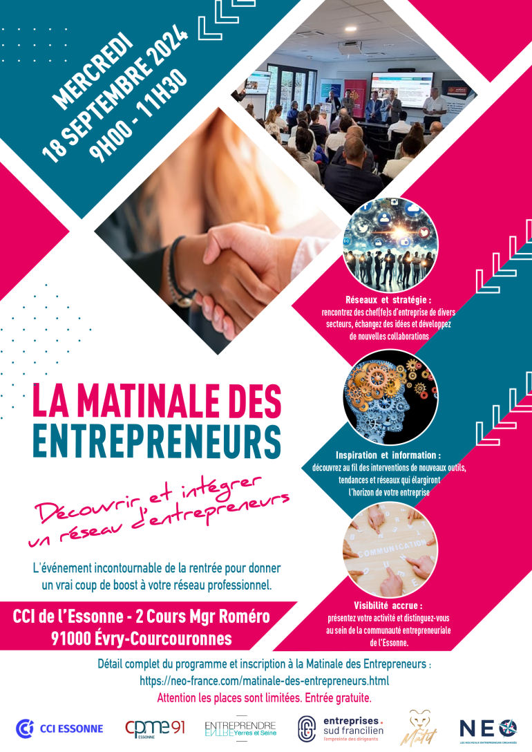 Matinale des Entrepreneurs : Ouverture des inscriptions
