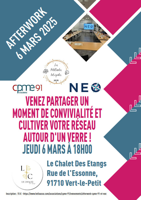 Soirée AFTERWORK CPME Jeudi 6 mars 2025 - Inscriptions ...